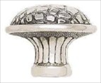Edgar Berebi 8535/6: 1-3/8 Key Largo Alligator Cabinet Knob - Burnished Silver Plate