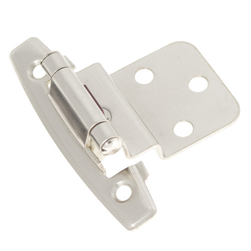 Hickory P295-SN: Surface Mount/Inset Self-Closing Hinge (pair) - Satin Nickel