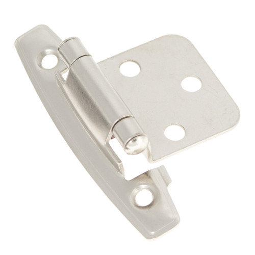 Hickory P296-SN: Surface Mount/Flush Self-Closing Cabinet Hinge (pair) - Satin Nickel