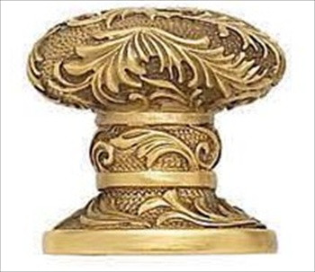 Edgar Berebi 8414fg: 1-3/16 Glendale Oval Cabinet Knob - Florentine Gold Plate