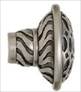 Edgar Berebi 8371an: 1-1/4 Milan Oval Cabinet Knob - Antique Nickel