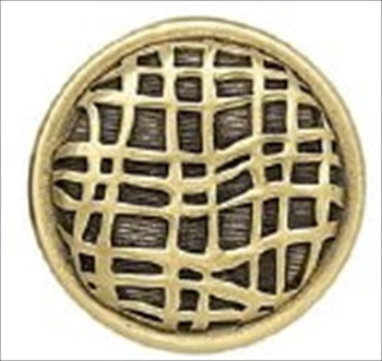 Edgar Berebi 8372bb: 1-5/16 Linen Weave Cabinet Knob - Burnished Brass