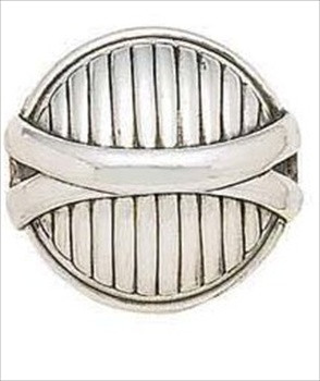 Edgar Berebi 8639/6: 1-3/8 Rio Cabinet Pull - Burnished Silver Plate