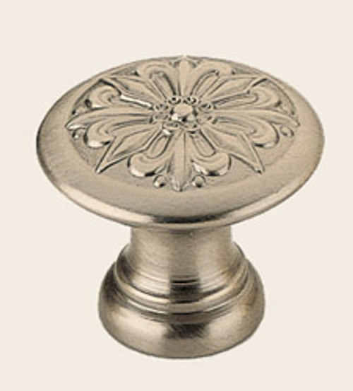 Omnia 7105/40.15A: 1-9/16" Ornate Round Cabinet Knob - Pewter