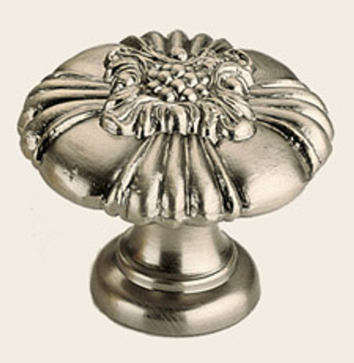 Omnia 7417/35.15A: 1-3/8" Ornate Round Cabinet Knob - Pewter