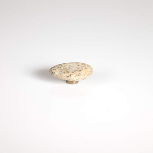 Michigan Naturals Winter Morning creamy beige Stone Knob, Large