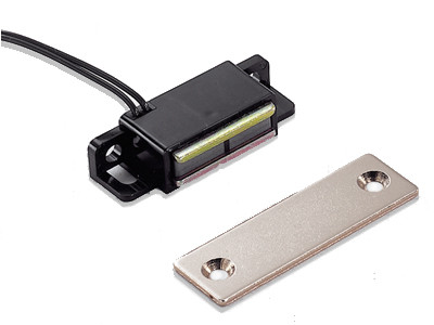 Sugatsune SMC-103B: Electronic Magnetic Catch w/Switch - Black/Nickel