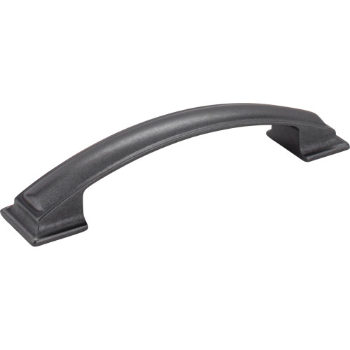 Jeffrey Alexander 435-128DACM: 128mm cc Annadale Arch Bar Cabinet Pull - Gun Metal