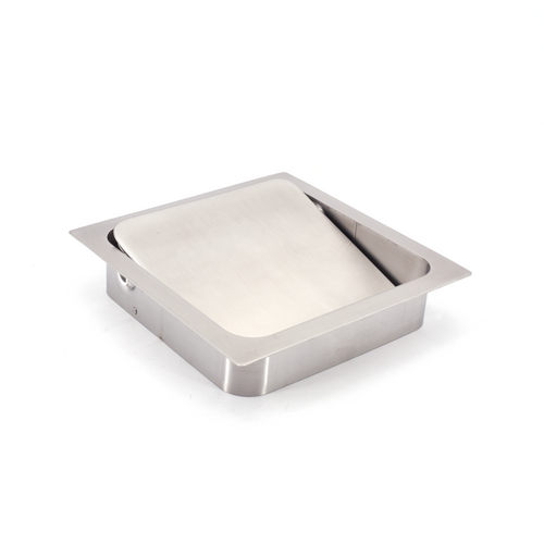 Sugatsune AD-KH015-HL: 170mm Square Multi-Purpose Lid - Satin Stainless Steel