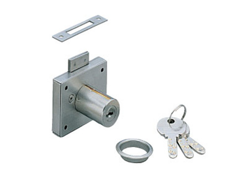 Sugatsune 7810-24CR: 24mm Square Cabinet Lock - Chrome