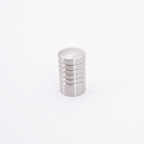 Sugatsune EY-327-20: 20mm Grooved Cylinder Cabinet Knob - Satin Stainless Steel