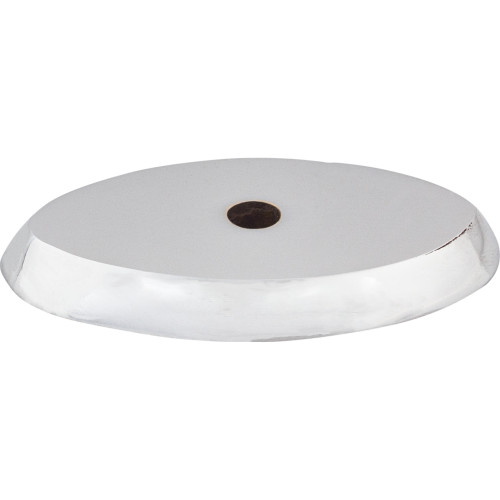 Top Knobs M2012: Aspen II Oval Backplate - Polished Chrome