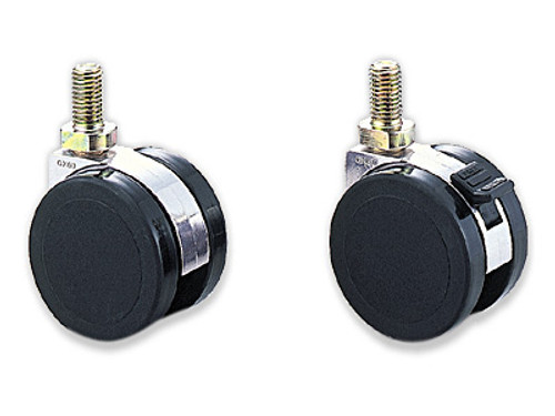 Bolt Mount Double Wheel Caster with Brake - 330 lb. Load Capacity