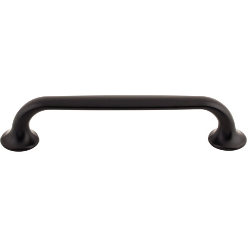 Top Knobs TK594BLK: 5-1/16" cc Oculus D-Handle Cabinet Pull - Flat Black