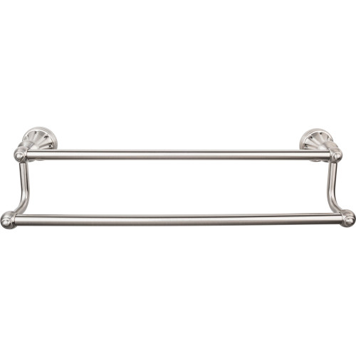 Top Knobs HUD9BSN: 24" cc Hudson Bath Double Towel Bar - Brushed Satin Nickel