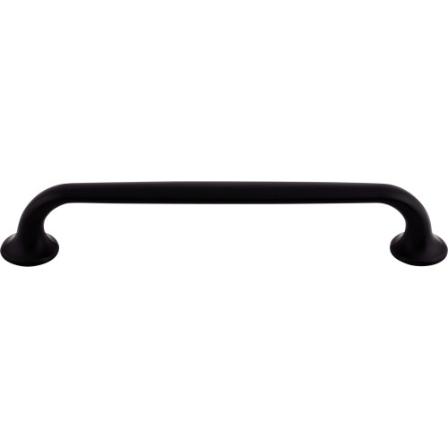 Top Knobs TK595BLK: 6-5/16" cc Oculus D-Handle Cabinet Pull - Flat Black