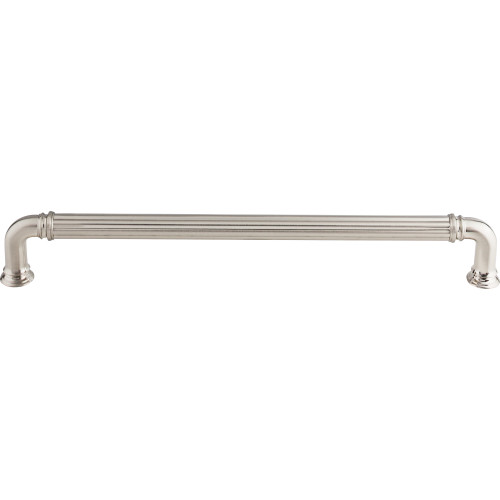 Top Knobs TK327BSN: 12" cc Reeded D-Handle Appliance Pull - Brushed Satin Nickel