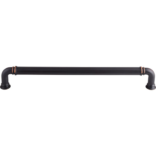 Top Knobs TK327UM: 12" cc Reeded D-Handle Appliance Pull - Umbrio