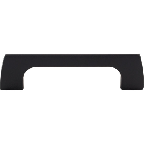Top Knobs TK543BLK: 3-3/4" cc Holland Rectangular Bar Cabinet Pull - Flat Black