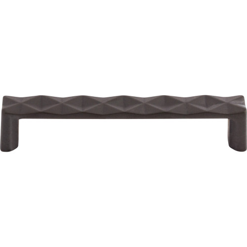 Top Knobs TK562SAB: 5-1/16" cc Quilted Flat Bar Cabinet Pull - Sable