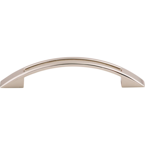 Top Knobs TK618PN: 3-3/4" cc Tango Bow Cabinet Pull - Polished Nickel