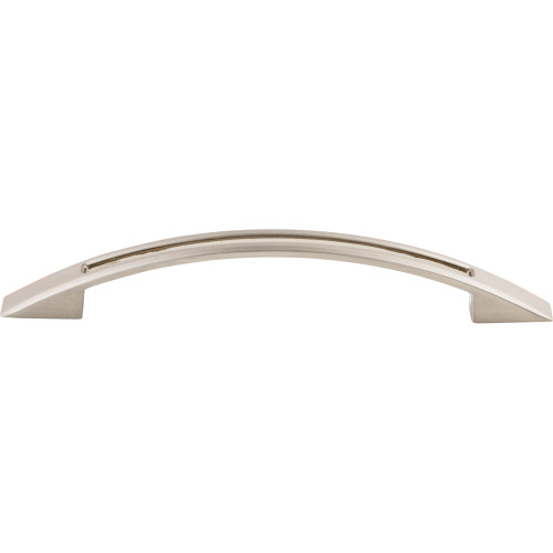 Top Knobs TK619BSN: 5-1/16" cc Tango Bow Cabinet Pull - Brushed Satin Nickel