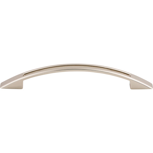 Top Knobs TK619PN: 5-1/16" cc Tango Bow Cabinet Pull - Polished Nickel