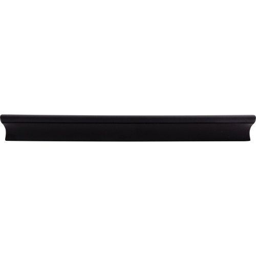 Top Knobs TK556BLK: 8" cc Glacier Euro Bar Cabinet Pull - Flat Black