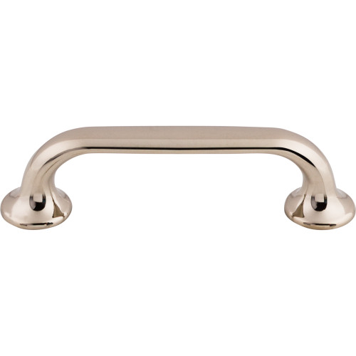 Top Knobs TK593PN: 3-3/4" cc Oculus D-Handle Cabinet Pull - Polished Nickel