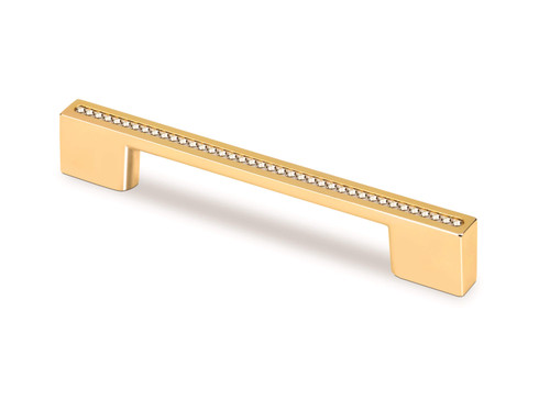 Topex Rectangular Pull Gold with Swarovski Crystals 96mm ctc