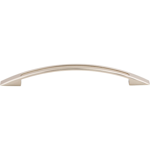 Top Knobs TK620PN: 6-5/16" cc Tango Bow Cabinet Pull - Polished Nickel