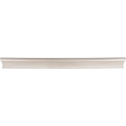Top Knobs TK557BSN: 9-15/16" cc Glacier Euro Bar Cabinet Pull - Brushed Satin Nickel