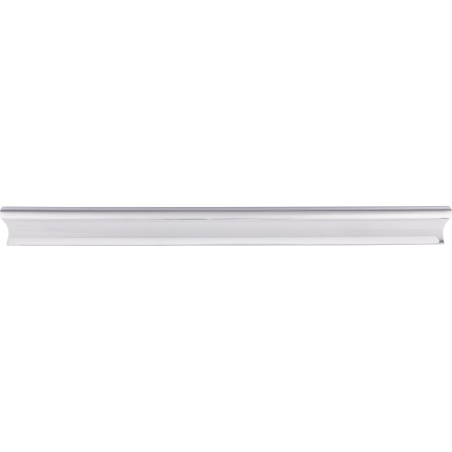 Top Knobs TK557PC: 9-15/16" cc Glacier Euro Bar Cabinet Pull - Polished Chrome