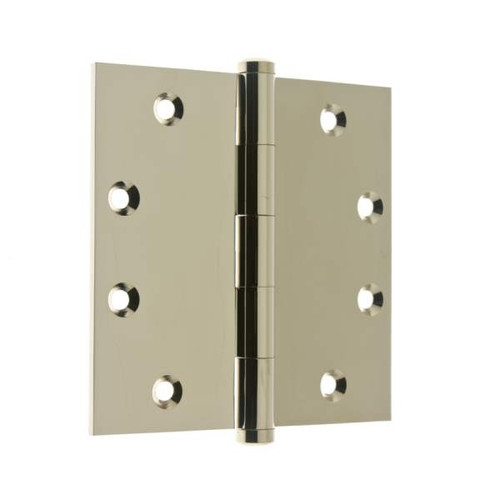 IDH 84545-014: 4-1/2" Extruded Square Corner Door Hinge (Pair) - Bright Nickel