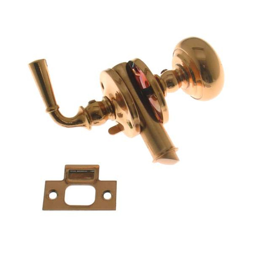 IDH Brass 21250-008: Storm Screen Door Latch Set w/Knob & Lever - Bright Copper