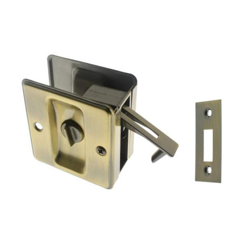 IDH Brass 25411-005: 2-3/4" Pocket Privacy Door Pull - Antique Brass
