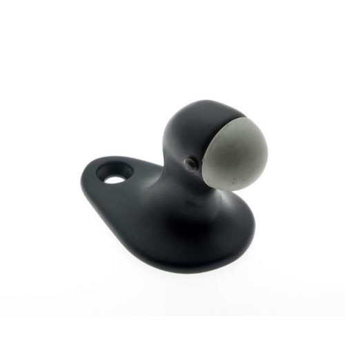 IDH Brass 13012-019: 2" Gooseneck Small Door Stop - Matte Black