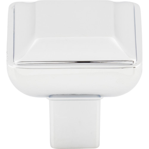 Top Knobs TK671PC: 1-1/8" Podium Square Cabinet Knob - Polished Chrome