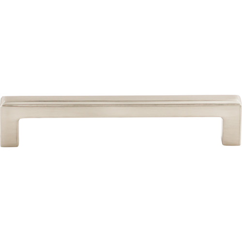 Top Knobs TK673BSN: 5-1/16" cc Podium Square Bar Cabinet Pull - Brushed Satin Nickel