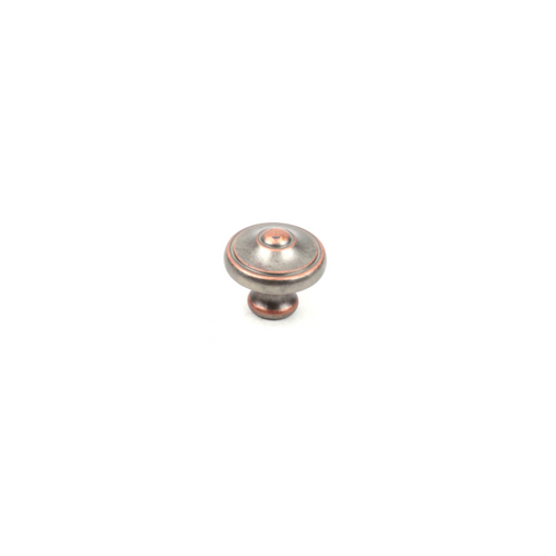 Century 29225-WNC: 1-3/16" Country Button Cabinet Knob - Weathered Nickel/Copper