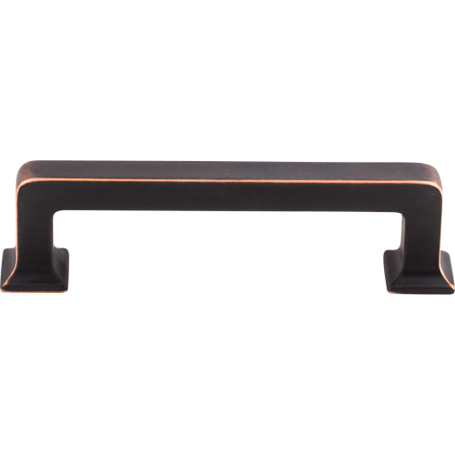Top Knobs TK703UM: 3-3/4" cc Ascendra Rectangular Bar Cabinet Pull - Umbrio