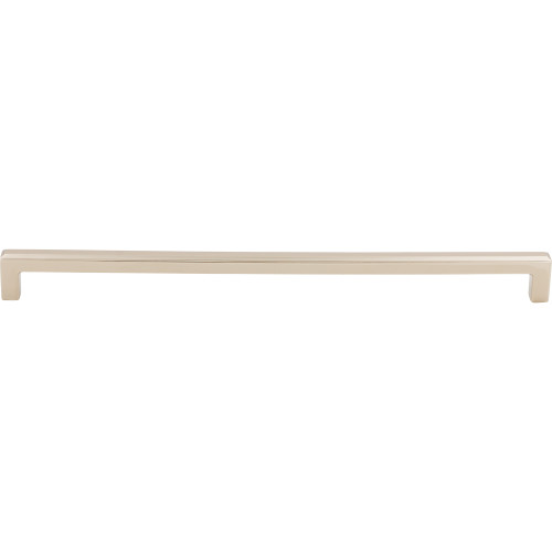 Top Knobs TK676PN: 12" cc Podium Square Bar Cabinet Pull - Polished Nickel
