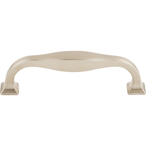 Top Knobs TK722BSN: 3-3/4" cc Contour D-Handle Cabinet Pull - Brushed Satin Nickel