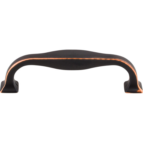 Top Knobs TK722UM: 3-3/4" cc Contour D-Handle Cabinet Pull - Umbrio