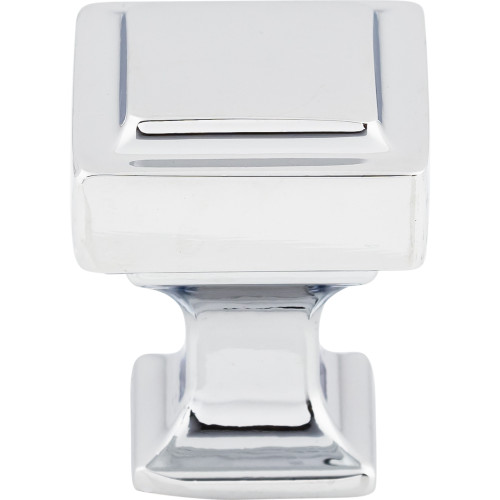 Top Knobs TK700PC: 1" Ascendra Square Cabinet Knob - Polished Chrome