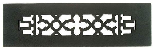 Acorn GR2BG-D: 12" x 3-1/2" Cast Iron Decorative Grille with Holes - Black Acorn GR2BG-D: 12" x 3-1/2" Cast Iron Decorative Grille with Holes - Black