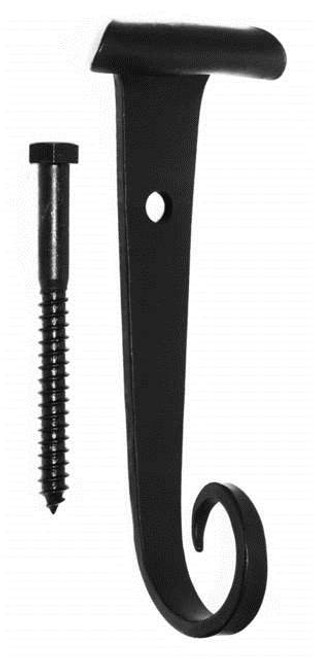 Acorn AKCBQ: 7" Scroll Shutter Dog for Wood (pair) - Smooth Steel