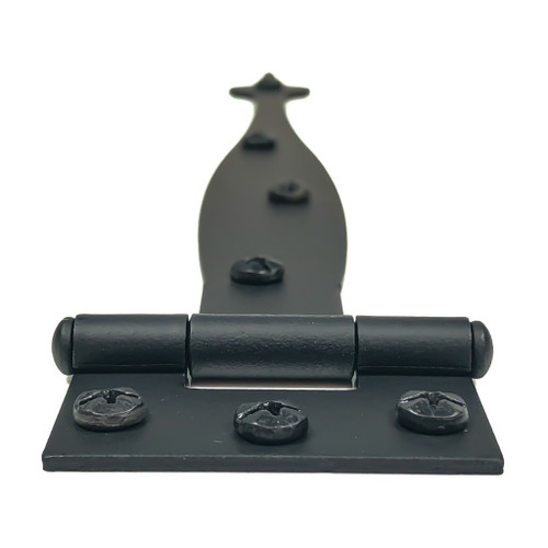 Acorn AI2BQ: 9" Flush Mount Spear Cabinet Strap Hinge (Pair) - Black Smooth Iron Acorn AI2BQ: 9" Flush Mount Spear Cabinet Strap Hinge (Pair) - Black Smooth Iron