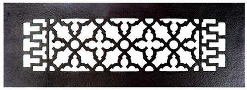 Acorn GR8BG-D: 16" x 5-1/2" Cast Iron Decorative Grille with Holes - Black