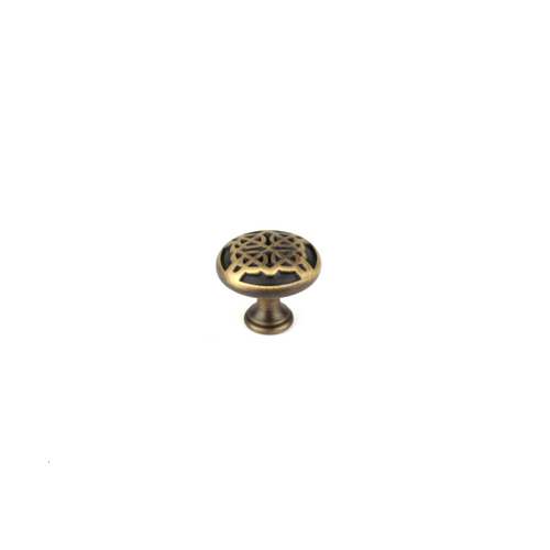 Century 29215-WB: 1-3/16" Highlander Cabinet Knob - Weathered Brass